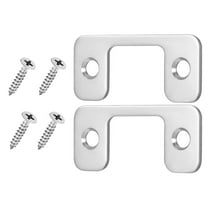 Milisten Door Latch Guard Plate Metal Reinforcement for Doors Easy Install 2 Pieces Security Hardware