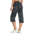 thumbnail image 4 of Casual Women Loose Joggers Wide Leg Crop Drawstring Yoga Sweatpants, 4 of 6