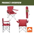 thumbnail image 6 of Ozark Trail Quad Folding Camp Chair with Cup Holder, Red, 6 of 15