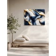 thumbnail image 5 of Navy Blue Marble Wall Art for Living Room, Canvas Picture Wall Decor for Bathroom Bedroom, Gold Modern Art Painting Artwork for Office Kitchen Hallway Dining Room Home Decorations 16"x20", 5 of 8