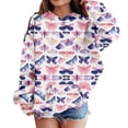 thumbnail image 2 of JAKANYQ Sweat à Capuche à Manches Longues Imprimé Papillon pour Filles Enfants Violet 3-4 Ans, 2 of 3