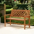 thumbnail image 5 of LuxenHome Laguna Solid Wood Outdoor Loveseat Bench, 5 of 6
