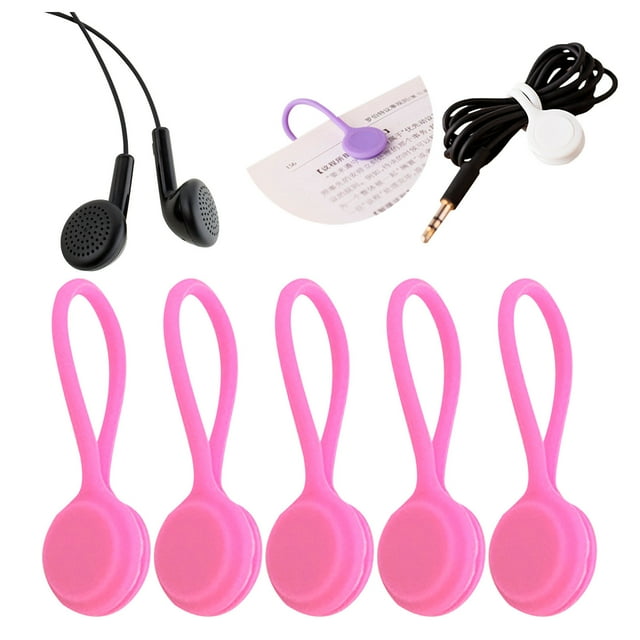 EGNMCR Attaches Multicolores - Gestion des Câbles 5 Pcs Cable Clips