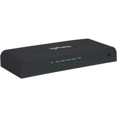 Manhattan 4K 4-Port HDMI Splitter, 4K@30Hz, AC Powered, Black