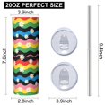 thumbnail image 3 of Pioneer Flower Floral Print Pattern 20oz Skinny Tumbler with Straw & Lid, Double Wall Vacuum Insulated Cup, Leak-Proof, Cup Holder Friendly, Hot 6H Cold 12H, 3 of 6