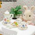 thumbnail image 5 of OTVIAP 1:12 Dollhouse Kitchen Miniature 15pcs Porcelain Flower Tea Cup Set Decor Collection, Tea Dollhouse Miniature, Porcelain Tea Miniature, 5 of 6