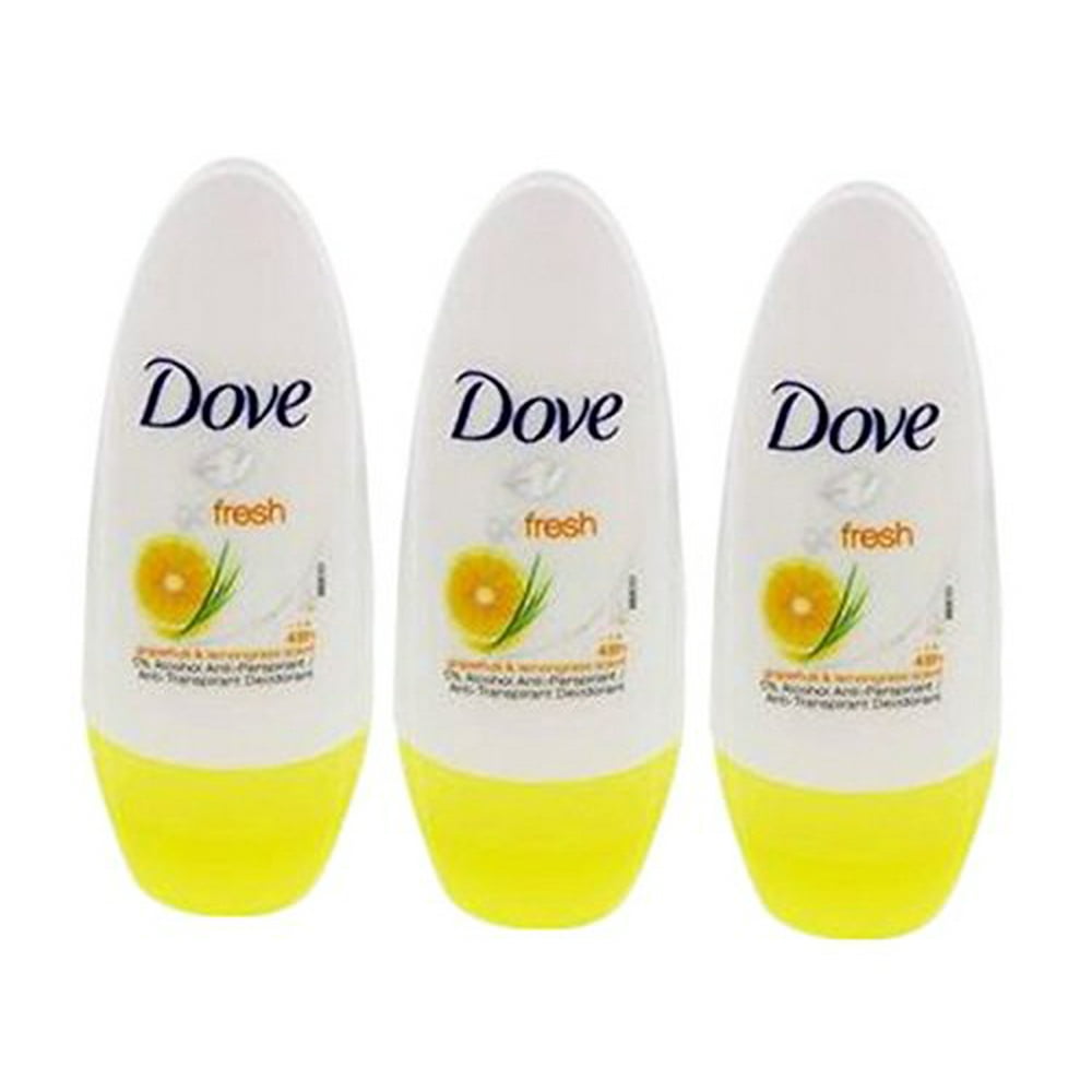Set of 3 Dove Go Fresh Grapefruit Lemongrass Antiperspirant Deodorant