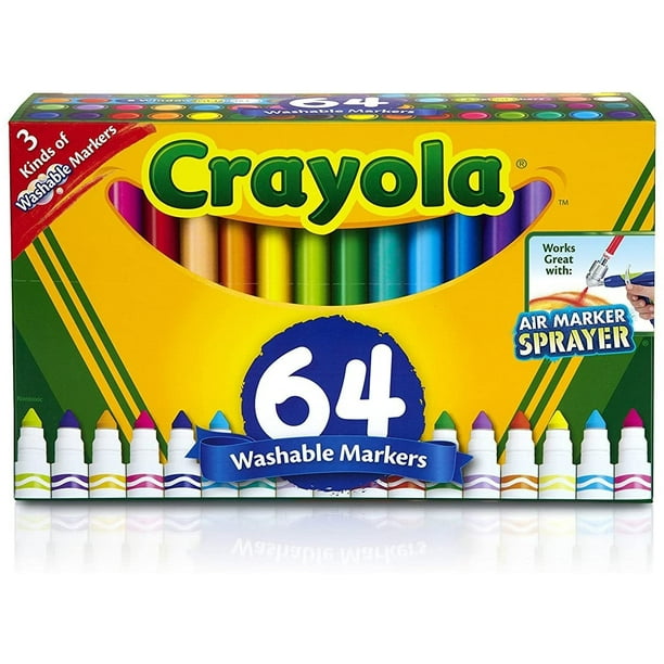 Set de rotuladores Crayola regalo niños gel ventanas línea gruesa 64 uni