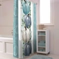 thumbnail image 4 of Fall Thanksgiving Shower Curtains for Bathroom Pumpkin Fabric Shower Curtain with Hooks, Teal White Eucalyptus Leaves Waterproof Polyester Shower Curtain Set, 36"x72" Boho Bathroom Curtains Decoration, 4 of 6