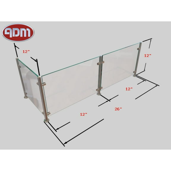 Sneeze Guard | ADM Sneezeguards | EP-5 with LP | 2B-H12-F12 SS