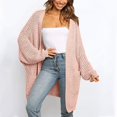thumbnail image 4 of Cardigan Sweaters for Women Lantern Sleeve Open Front Knit Sweater Coat with Pockets Womens Cardigan Sweaters, 4 of 5