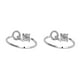thumbnail image 3 of Sonducket Anillo abierto con letras mayúsculas, anillos reutilizables para interiores y exteriores, joyería de maquillaje ornamental para Letra q 2Conjunto, 3 of 6