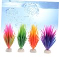 thumbnail image 4 of OUNONA Plants for Fish Tanks 4 Pcs Mixed Color Plastic Non Toxic Durable Decoration, 4 of 7