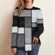 thumbnail image 1 of Puntoco Mujer Casual Cuello Redondo Manga Larga Impreso Camisa Suelta Blusa tops Puntoco Puntoco-243, 1 of 5