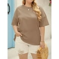 thumbnail image 4 of Women's Plus Size T Shirts Oversized Tees Summer Half Sleeve Crew Neck Tunic Tops, 4 of 5