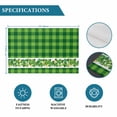 thumbnail image 6 of St. Patrick's Day Placemats Set of 4, Lucky Shamrock Grasses Green Plaid Placemats for Dining Table, Place Mats for Kitchen Tabletop, Waterproof Wipeable Dining Table Mats Set, 6 of 9