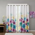 thumbnail image 2 of Intelligent Design Olivia Printed Blackout Window Panel Blue 84" Panel, 2 of 5