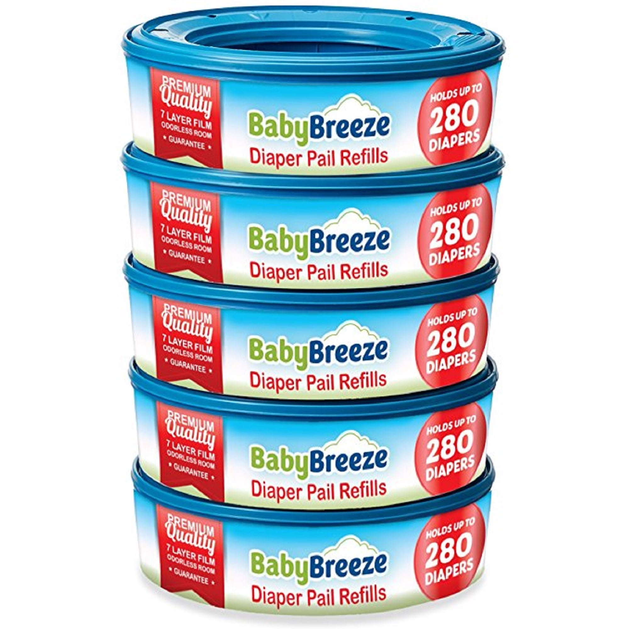 Baby Breeze Diaper Pail Refills, 5 Pk, 1400 Ct