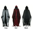 thumbnail image 2 of Guardurnaity Disfraz de Halloween de la Parca para adultos, capa de terror, disfraz de novia, fantasmas, zombi adulto con disfraz universal y Disfraces de disfraces negro, 2 of 6