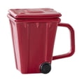 thumbnail image 1 of Taza de café taza diaria taza de té de agua taza matutina con tapa cubierta de agua en tazas para pastillas para el desayuno de jugo de fiesta café Rojo, 1 of 8