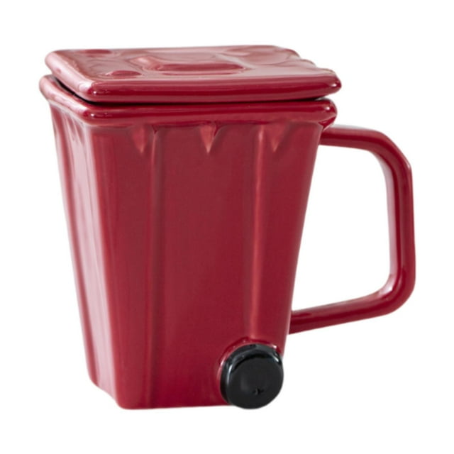 Taza de café taza diaria taza de té de agua taza matutina con tapa cubierta de agua en tazas para pastillas para el desayuno de jugo de fiesta café Rojo