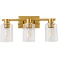 thumbnail image 6 of Deyidn 3-Light Gold Dimmable Vanity Light with Clear Glass Shades, 6 of 6