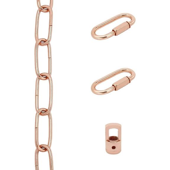 Pendant Light Fixture Chain 2 Pcs Lighting Hanging Chains Heavy Duty Lighting Chain with Connection Locks for Chandelier Plants and Fruit Basket