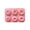 Pink, variant on 1pc 6-cavity silicone different shapes spiral savarin shape cake candy chocolate mold kitchen handmade homemade baking tools