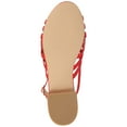 thumbnail image 6 of Journee Womens Cassandra Faux Leather Woven Flat Sandals, 6 of 9