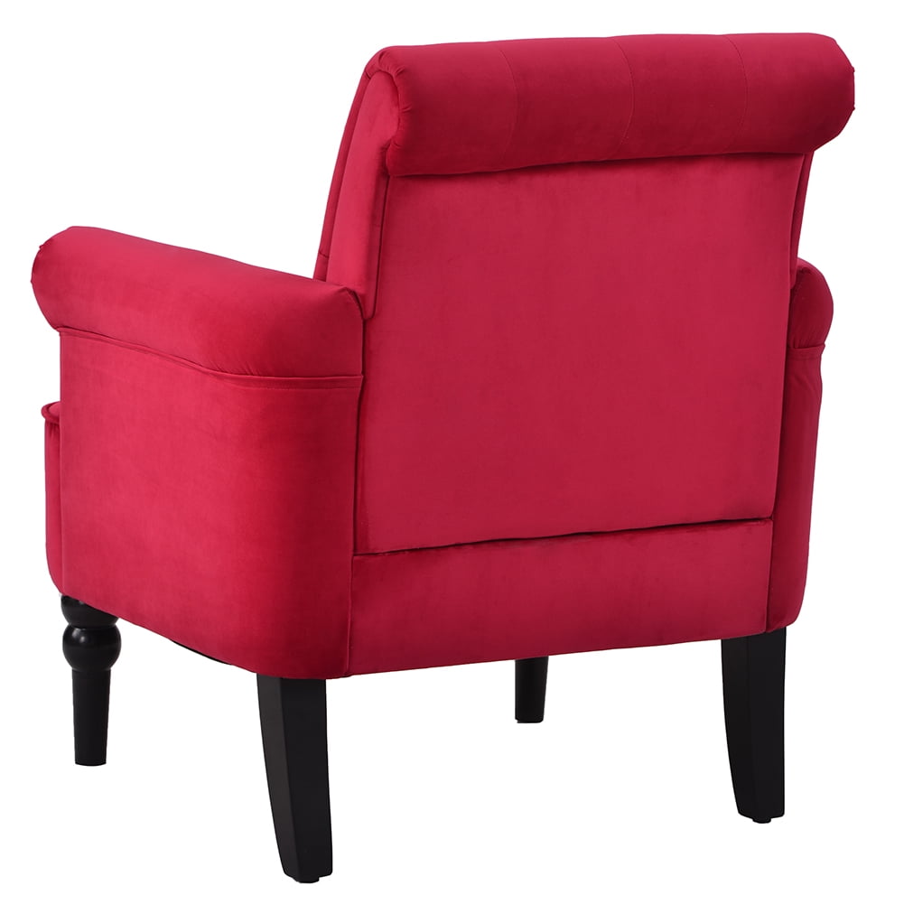 Canddidliike Modern Exquisite Armchair, High Back Upholstered Seat - Red