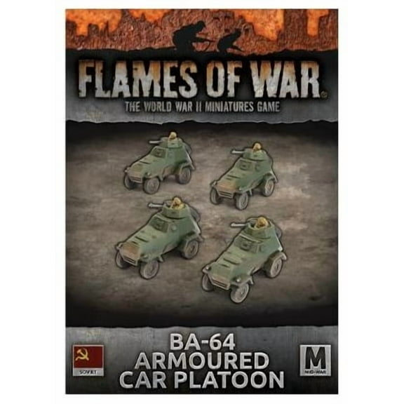 Battlefront Miniatures BA-64 Armoured Car Platoon - Middle (Plastic) New
