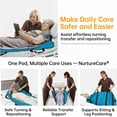 thumbnail image 2 of NurtureCare 3-Layer Comfort Positioning Bed Pad with Handles, Nylon, Waterproof, 48" x 40", Aqua, 2 of 10