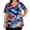 Navy, variant on Women's 250th Anniversary USA Shirt V Neck Dual Pockets Flag Print Work Top Independence Day Top 4th of July Shirts America 250 Merchandise