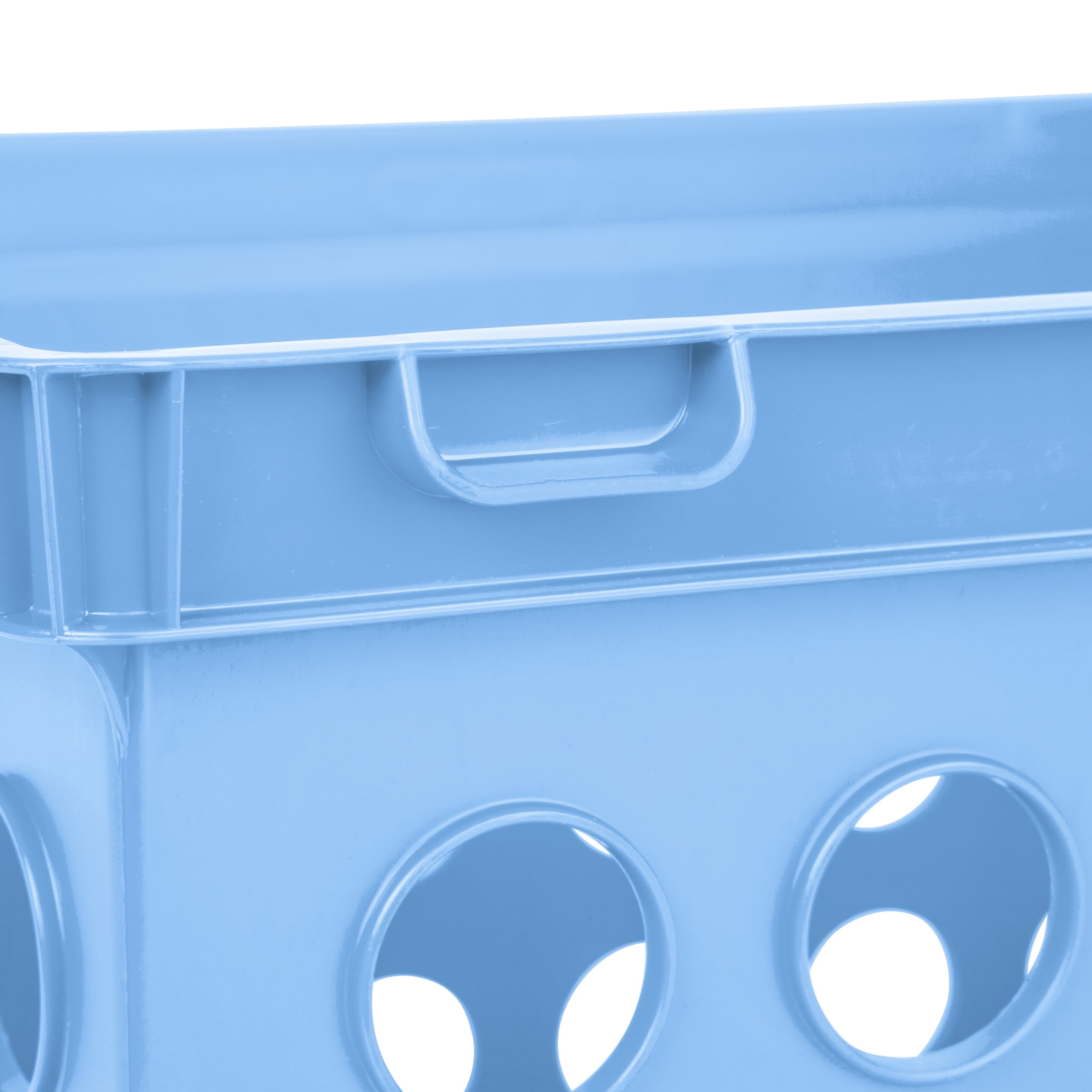 Sterilite File Crate, Versatile Plastic Storage Bin with Through Handles, Fits Letter & Legal-sized Hanging Files, Stackable, Blue