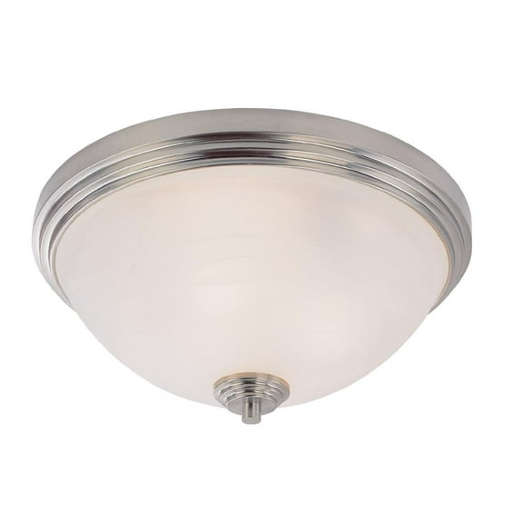 314F3-BN-Z-Lite-Chelsey - 3 Light Flush Mount in Utilitarian Style - 14 Inches Wide by 6.5 Inches High