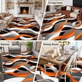 thumbnail image 6 of Orange Gray Stripes Washable Living Room Rugs 5'x8', Abstract Art Modern Low Pile Throw Large Area Rug Non-Slip Sturdy Edge Binding Carpet for Living Room Kitchen Office, 6 of 9
