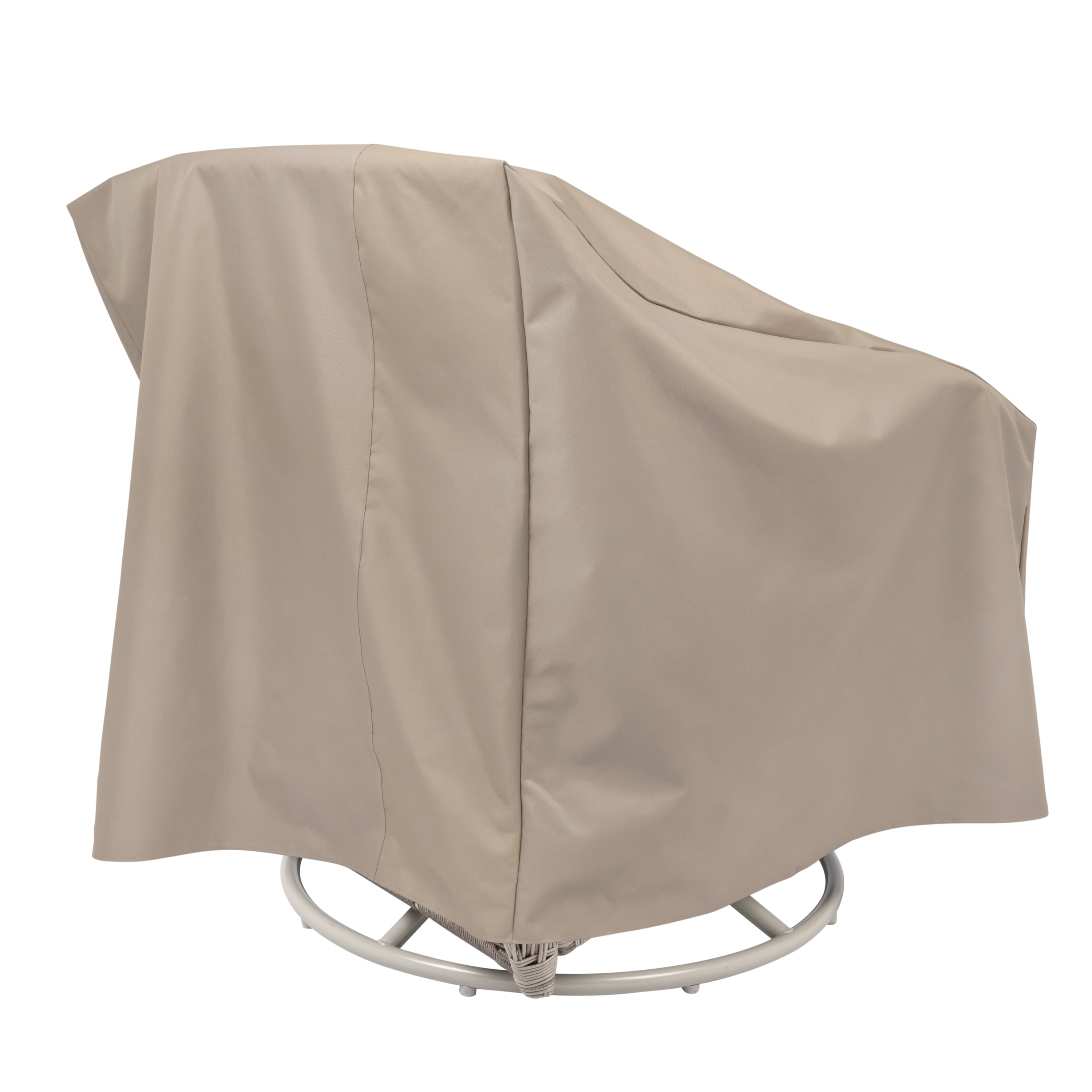 Modern Leisure Basics Patio Swivel Lounge Chair Cover, 37.5"L x 39.25"W x 38.5"H, Beige & Black