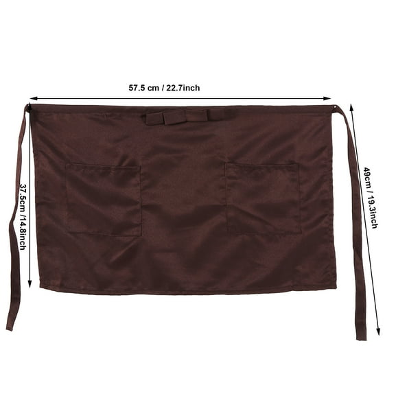 Delantal unisex, 1 pieza, delantal corto de media longitud con bolsillos, delantales para hombre, diseño aerodinámico