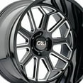 thumbnail image 2 of Cali Off-Road 9117-24478BM Auburn 9117 Gloss Black Milled Wheel - 24 x 14 in., 8-180 mm, -76 mm, 124.1 mm, 2 of 3