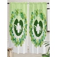 thumbnail image 5 of St. Patrick's Day Living Room Curtains 2 Panel, Spring Shamrock Wreath Leaf Lips Ombre Green Cafe Window Treatment, Extra Long Farmhouse Bedroom Bathroom Kitchen Curtains Drapes 104"x72", 5 of 6