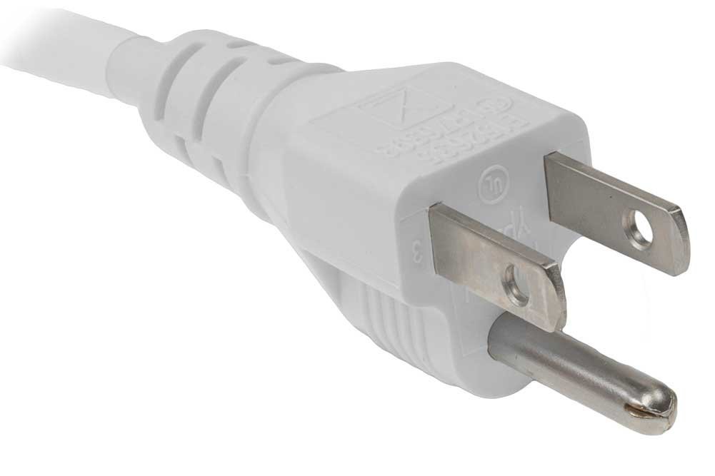 OMNIHIL (8FT) AC Power Cord for Optoma HD28DSE 1080p 3D DLP Home Theater Projector - White - image 2 of 3