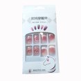 thumbnail image 5 of French Fake Nail Heart Pattern Artificial Nails Red Acrylic Nails Medium Fake Nail 24Pcs, 5 of 7