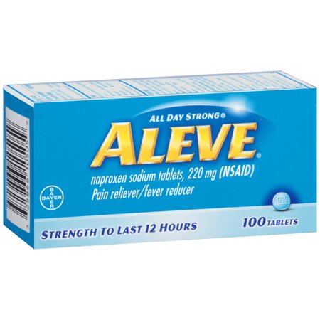 Aleve Pain Reliever/Fever Reducer Tablets, 100 Ct