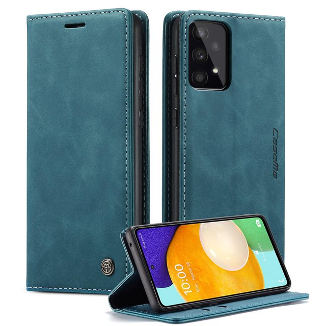 bleu Vert , Caseme Coque Pour Samsung Galaxy S22 5g Housse En Cuir Premium Pu Pochette Portefeuille Magntique Etui De Protection Pour Samsung Gala