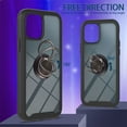 thumbnail image 4 of SaniMore Case for iPhone 14 Plus 6.7" 2022 Release, Rugged PC Backplane Shockproof TPU Bumper 360° Rotatng Ring/Kickstand Anti-drop Heavy Duty Protective Case  For iPhone 14 Plus, Black, 4 of 5