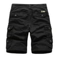 thumbnail image 2 of Lisingtool Mens Shorts Men's Summer Outdoors Casual Loose Multiple-Pockets Cotton Overalls Beach Shorts Work Pants for Men Black, 2 of 5