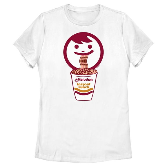 Women's Maruchan Eating Instant Lunch  Graphic Tee White Small