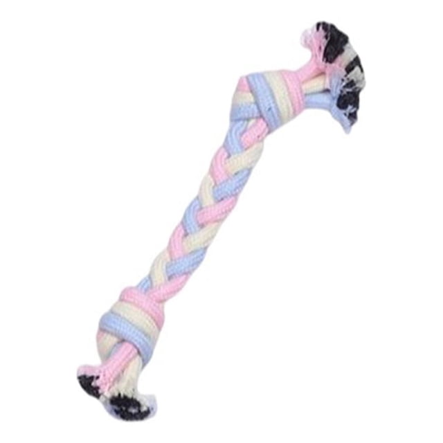 Cuerda de algodón Billuyoard juguete para limpiar dientes resistente a mordeduras para perros Trenza tricolor