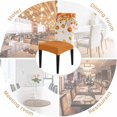 thumbnail image 5 of muroi Pumpkins Fall Dining Room Chair Covers Set of 6, Stretch Kitchen Chair Cover Protector, Thanksgiving Orange Maple Leaf Chair Slipcovers RemovableSeat Cover for Party Banquet, 5 of 7