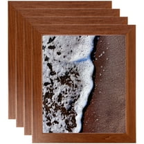 ArtToFrames 14" x 14" Walnut Picture Frame, 14x14 inch Brown Wood Poster Frame (WOM-4296), 4 Pack